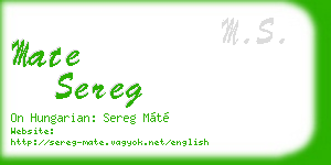 mate sereg business card